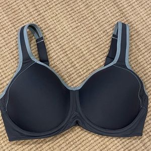 Wacoal WACOAL Lindsey Sport Contour Underwire Bra 853302 Gray/Blue Size 36DD